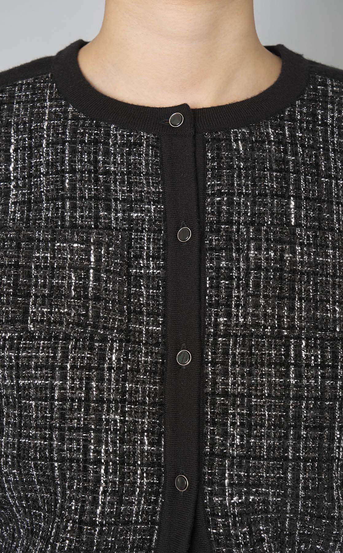 CELFORD｜ツイードドッキングニットカーディガン