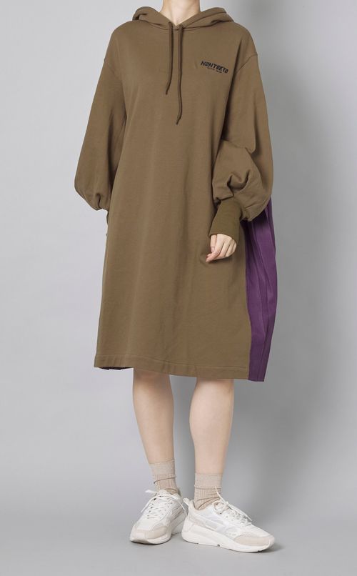 バックプリーツスウェットワンピース