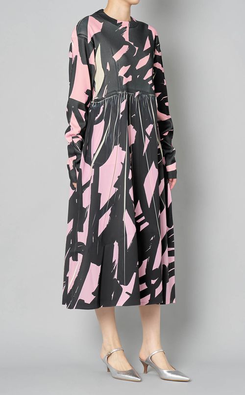 ダイレクトプリン卜リブギャザーワンピース