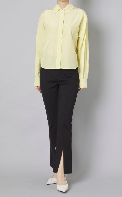 コットンポリエステルショートブラウス