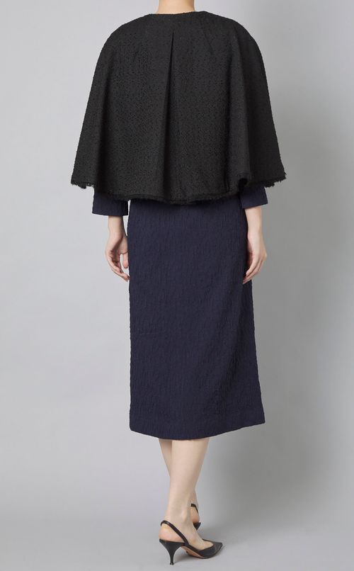 フリンジジャガードケープ