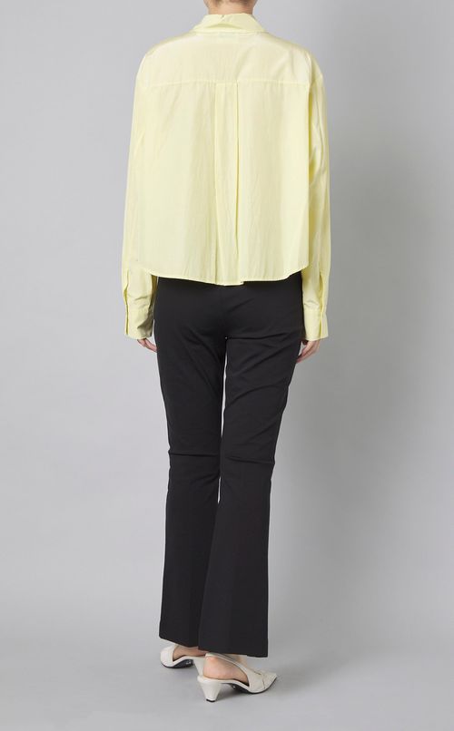 コットンポリエステルショートブラウス