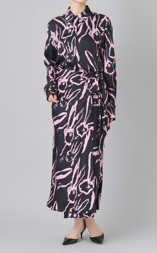 ラビットハンドプリントスカート