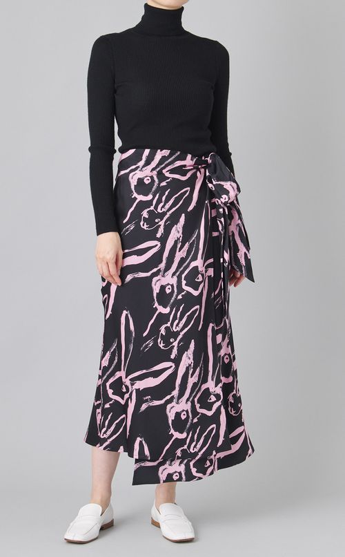 ラビットハンドプリントスカート