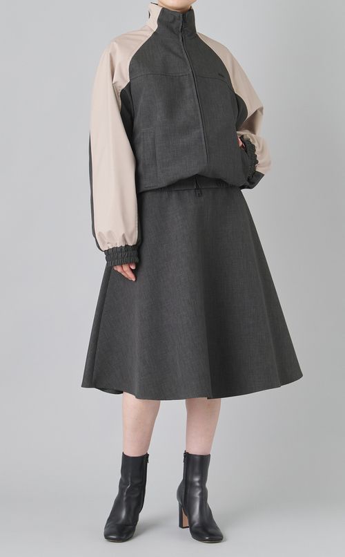 ギャザーソリッドミディスカート