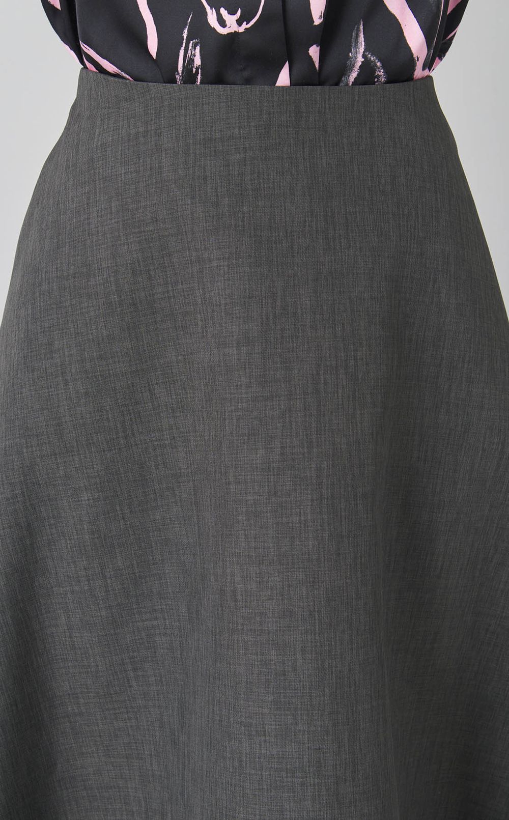 ギャザーソリッドミディスカート