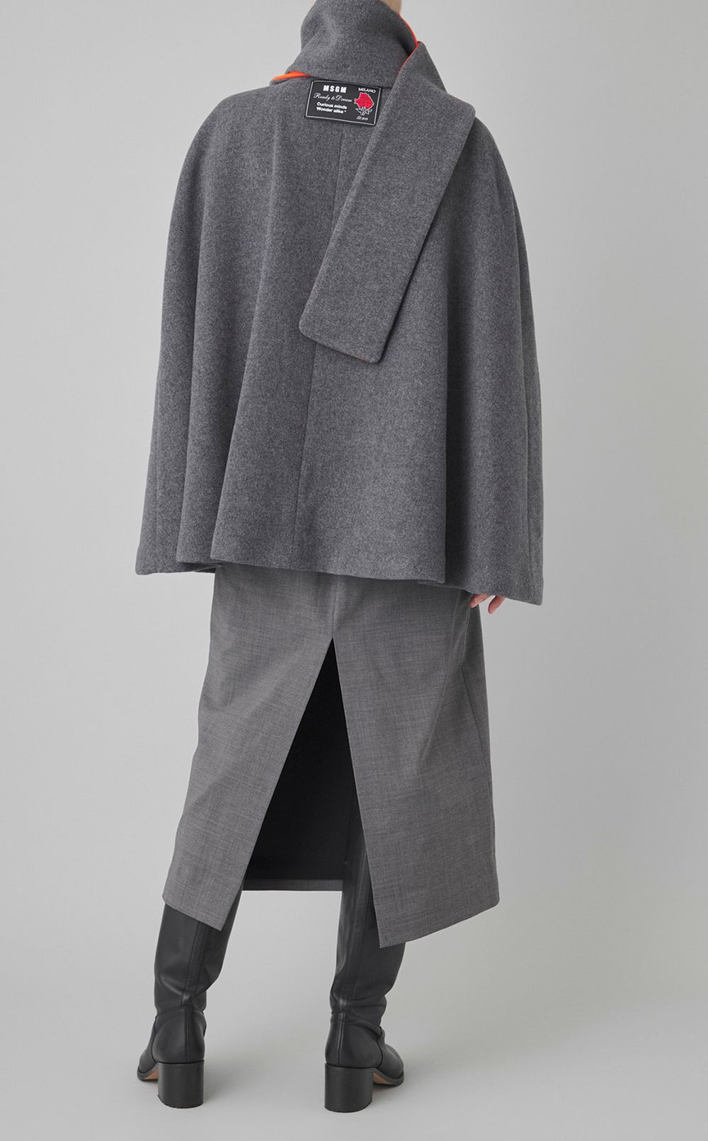 バイカラーケープコート