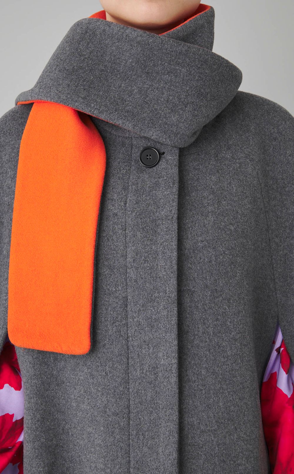 バイカラーケープコート