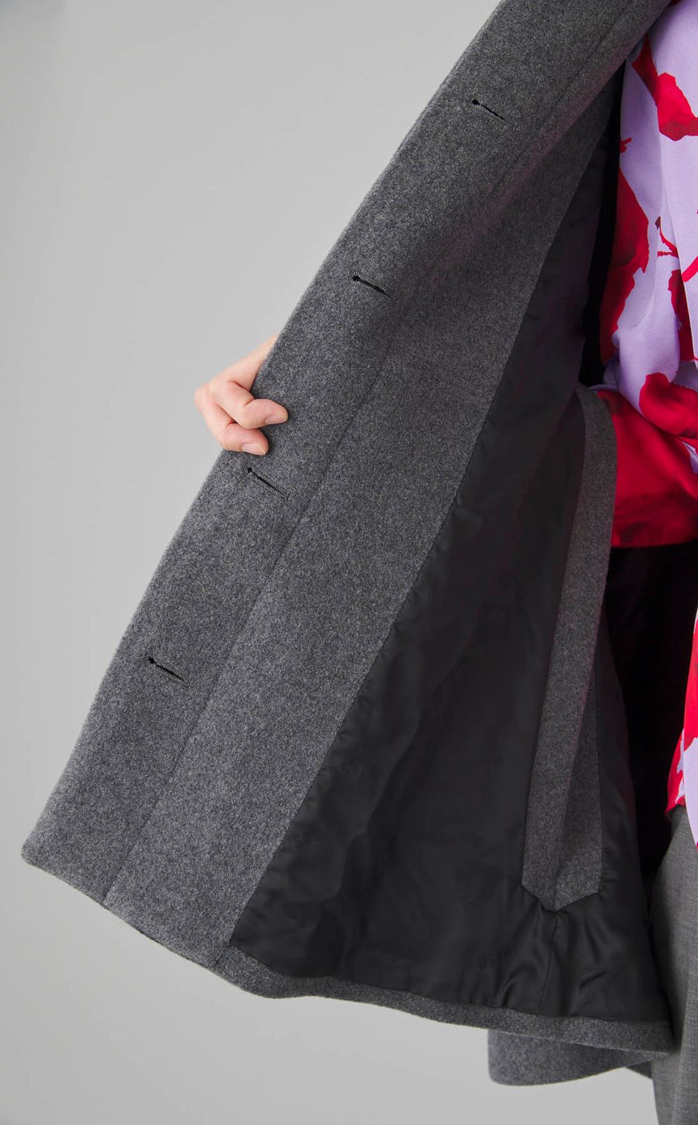 バイカラーケープコート