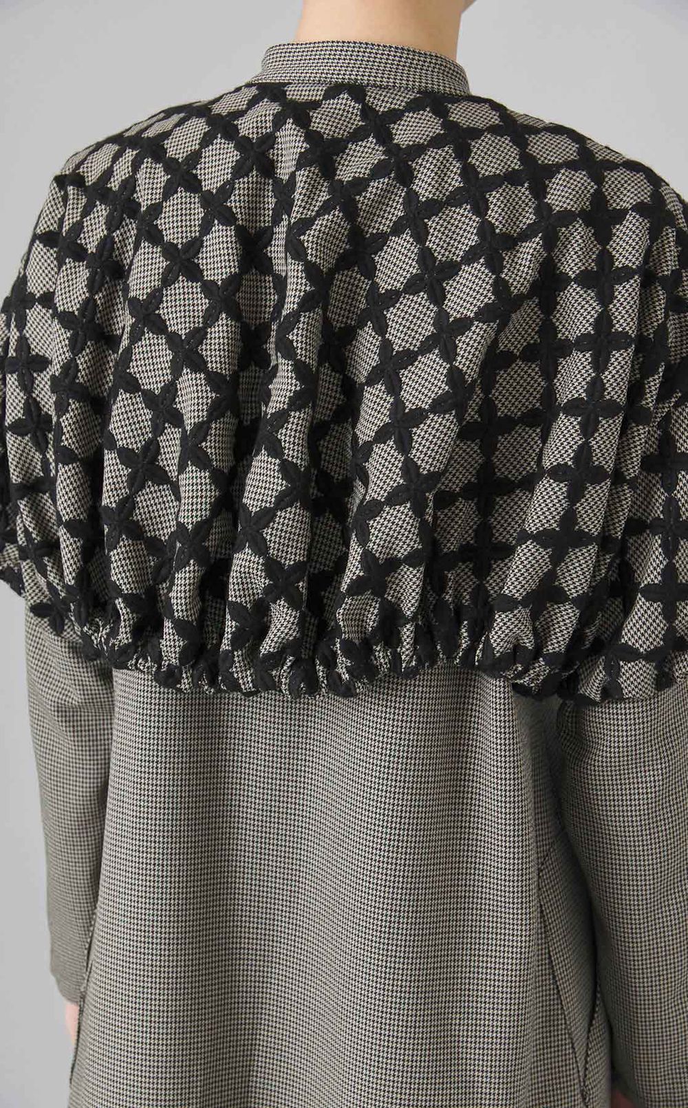 千鳥チェック刺繍ドレスコート