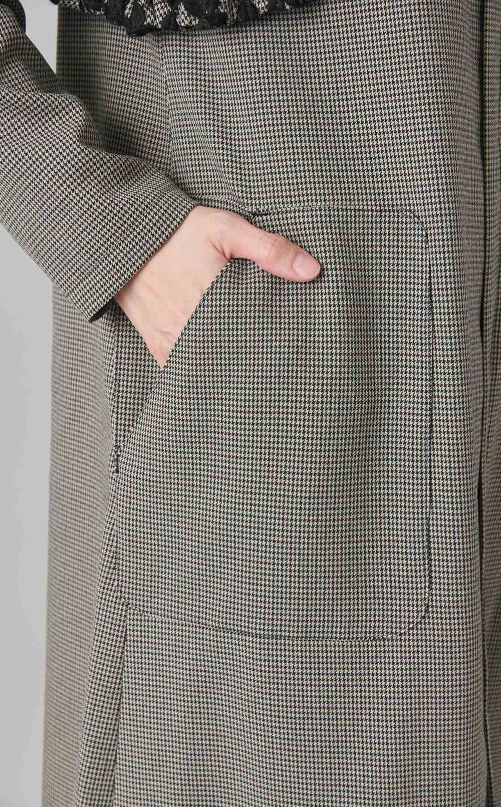 千鳥チェック刺繍ドレスコート