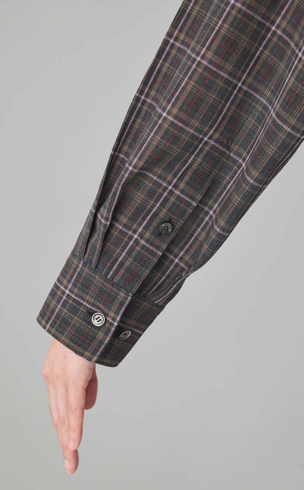 ダブルフロン卜シアーチェックワンピース