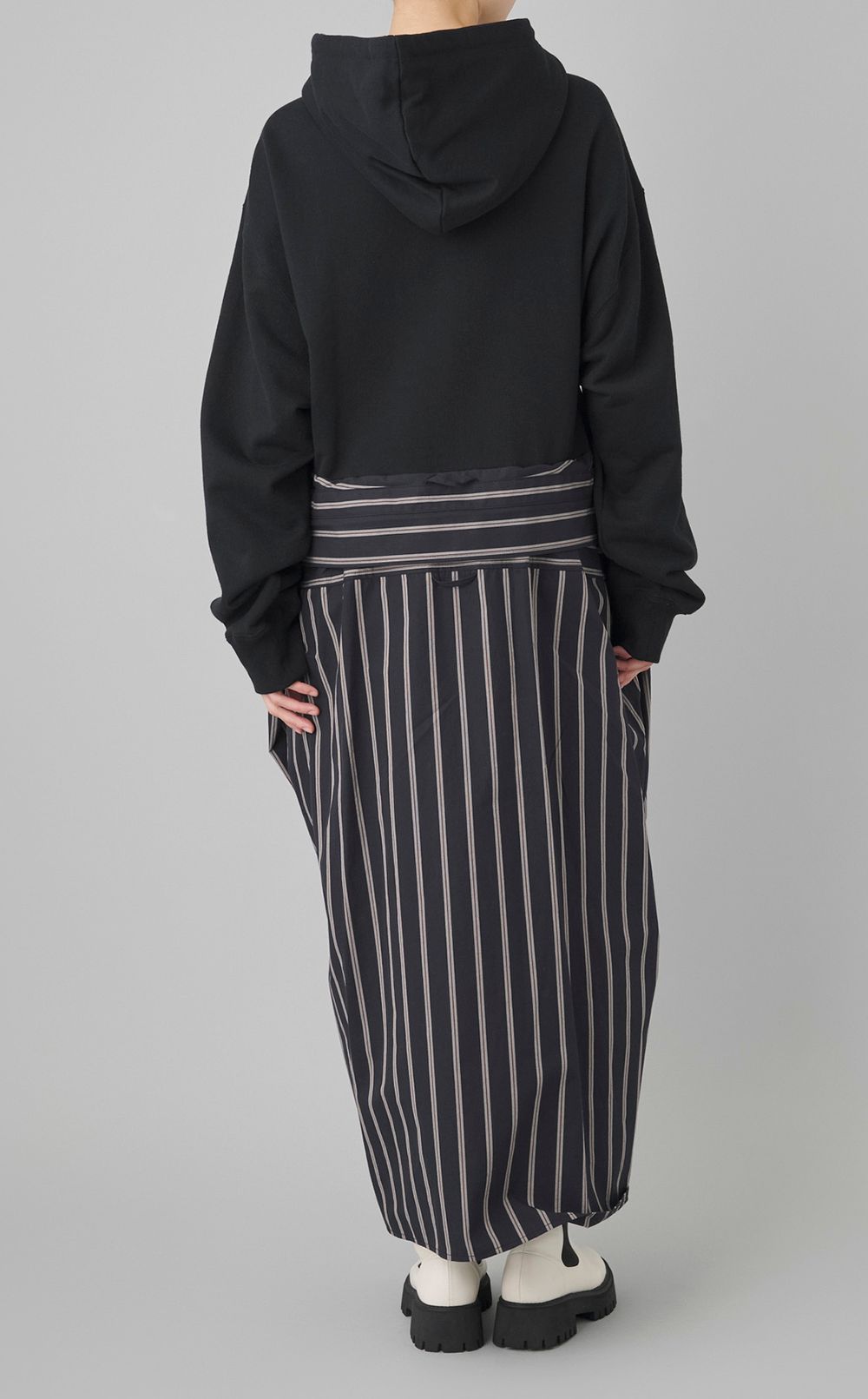 シャツコンビフーディワンピース