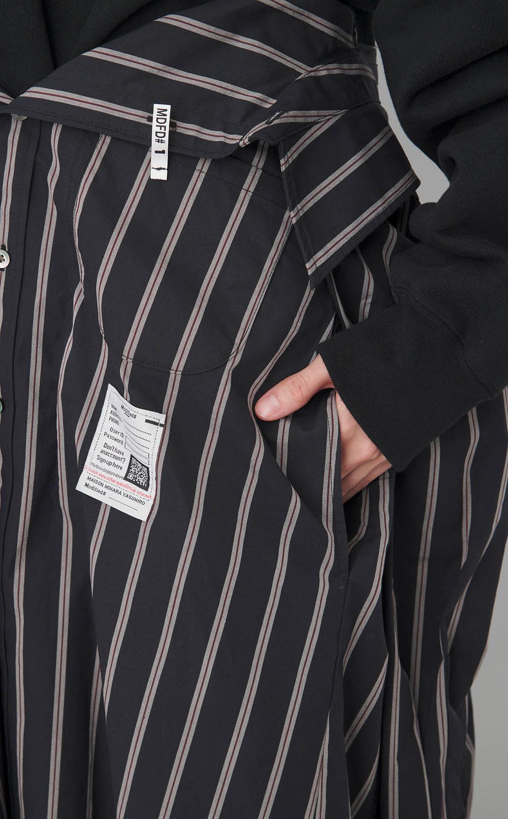 シャツコンビフーディワンピース