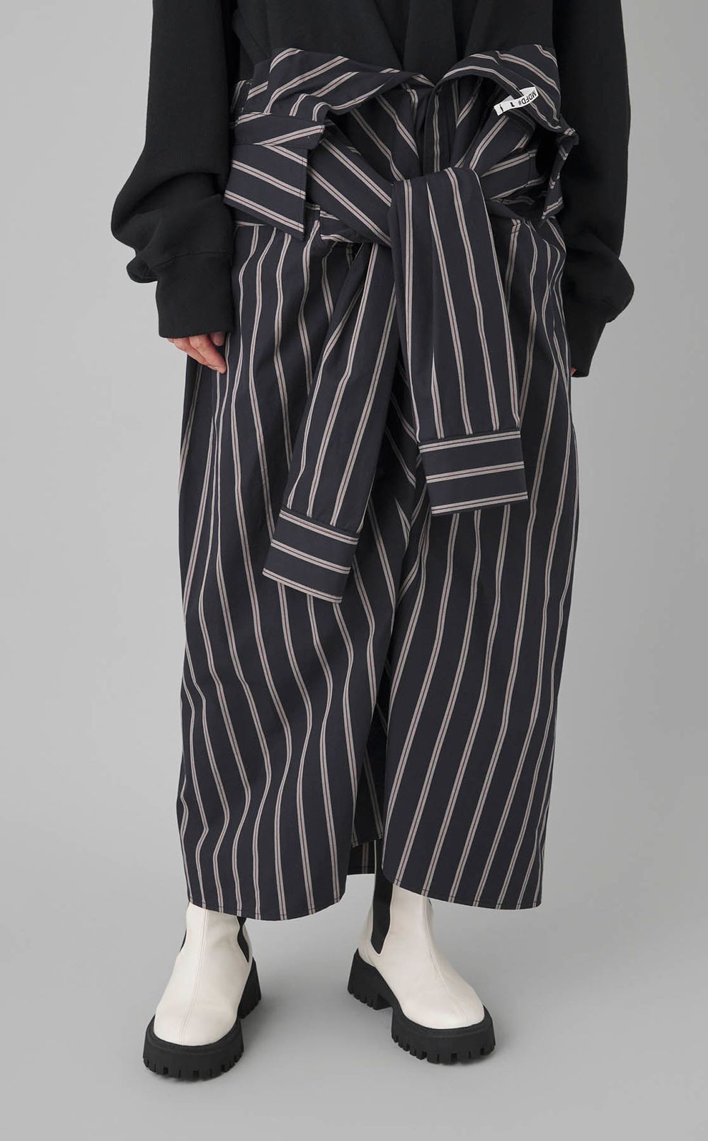 シャツコンビフーディワンピース