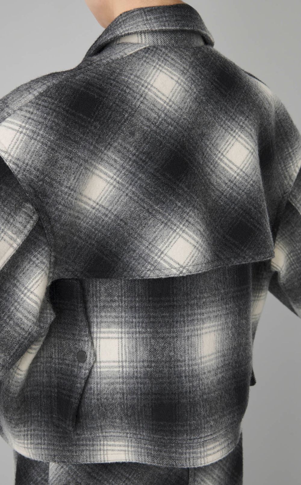 チェックオーバーサイズブルゾン
