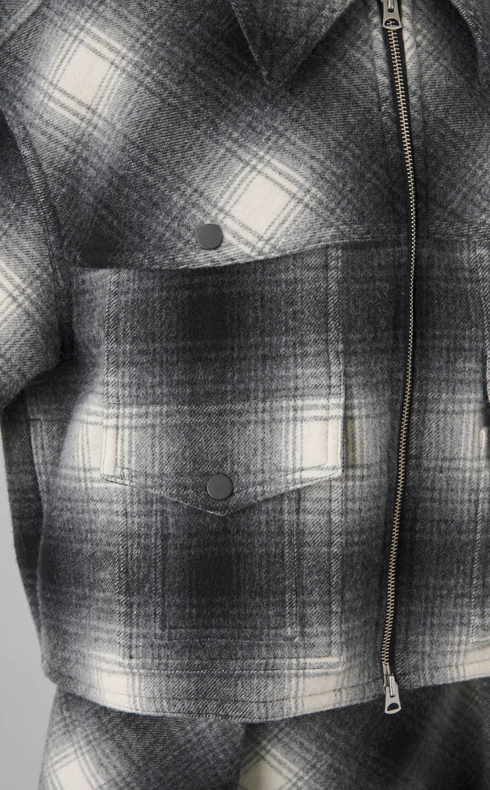 チェックオーバーサイズブルゾン