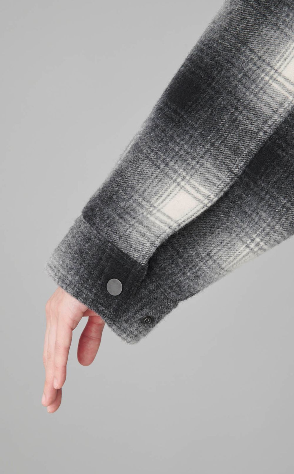 チェックオーバーサイズブルゾン