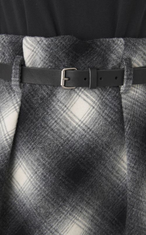 チェックバイヤスロングスカート