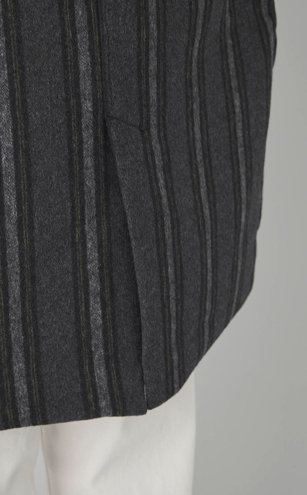 ウールストライプオーバーサイズコート