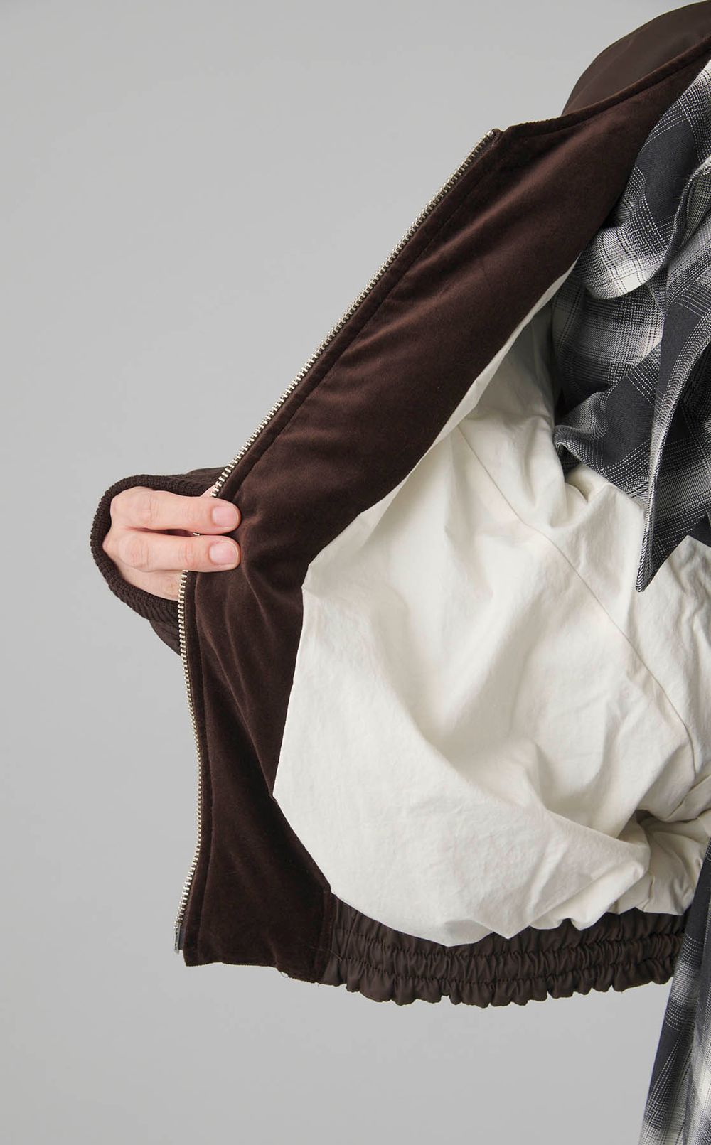 ラウンドシェイプ中綿ブルゾン