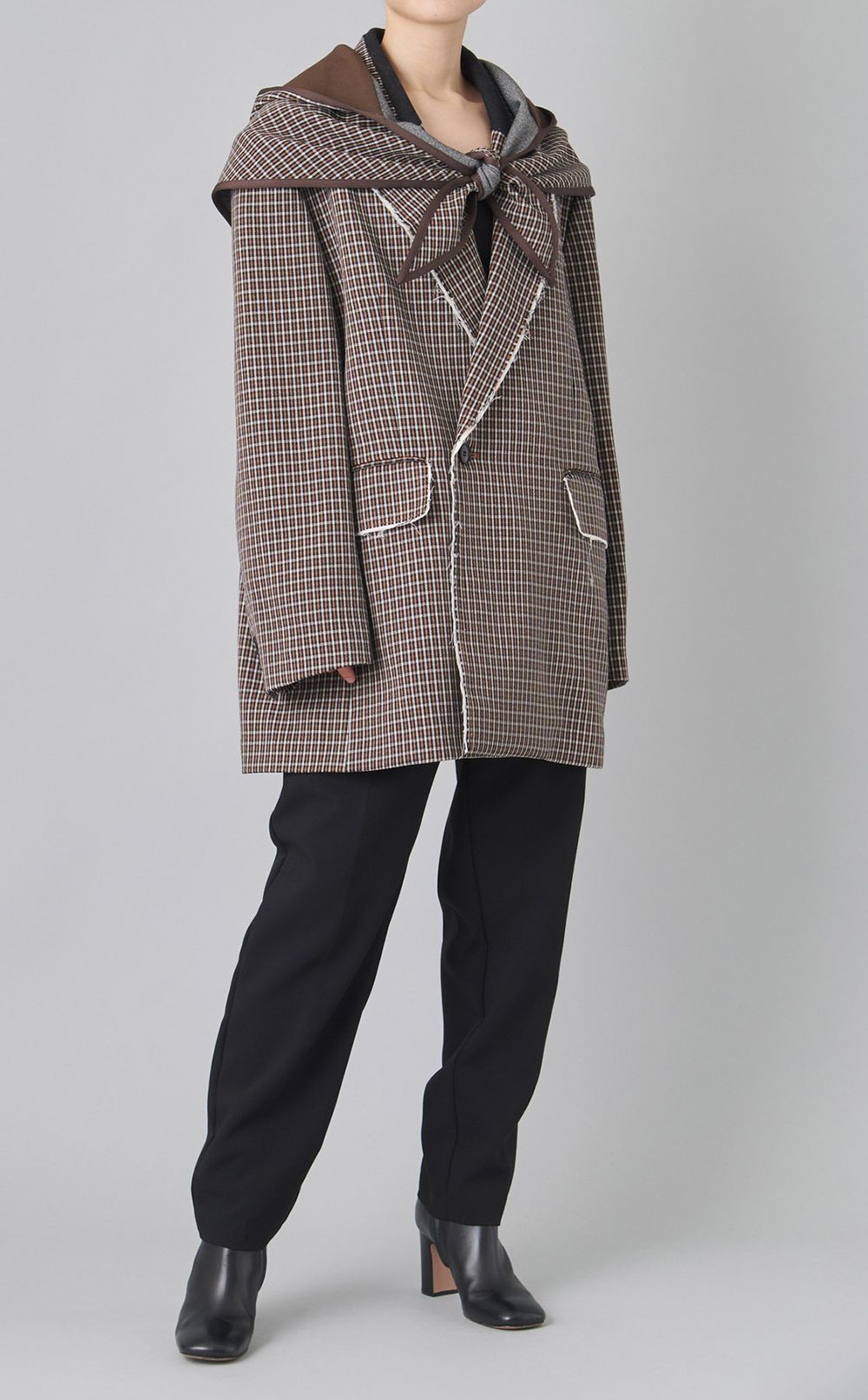 フードスカーフジャケットコート