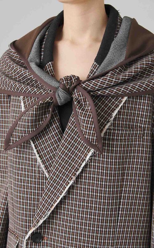 フードスカーフジャケットコート