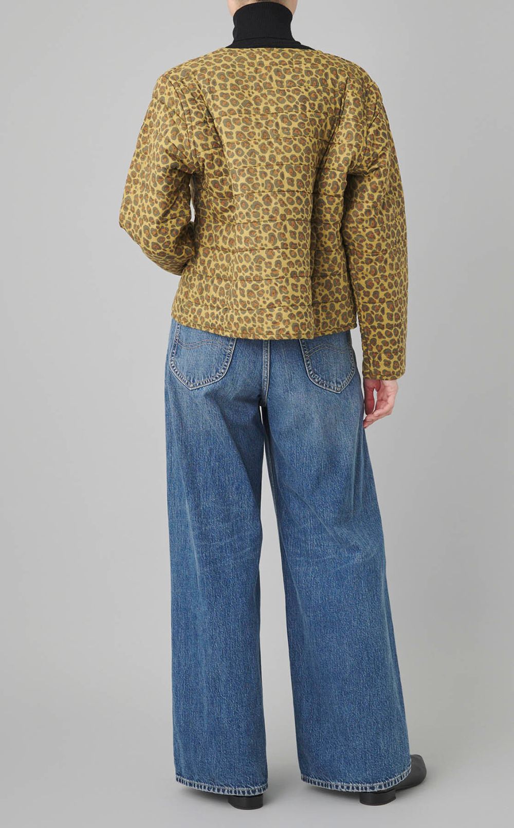 レオパードキルテッドジャケット