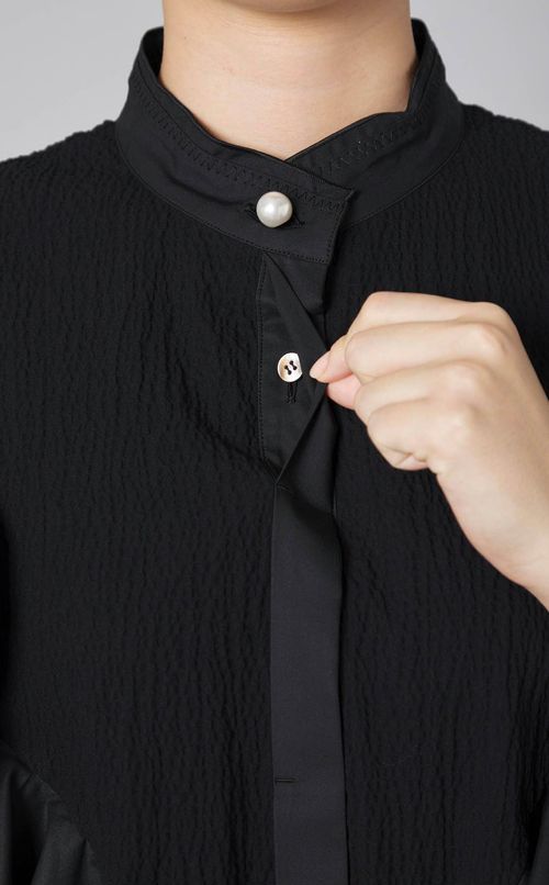 フリルシャツワンピース