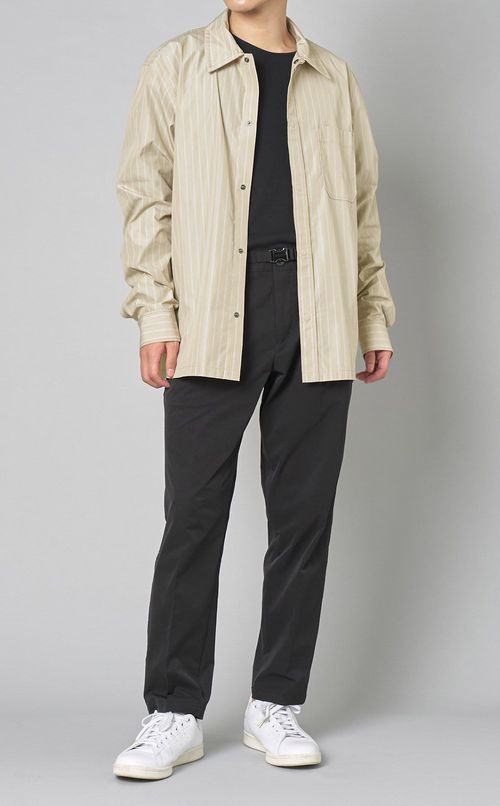 ストライプシャツブルゾン