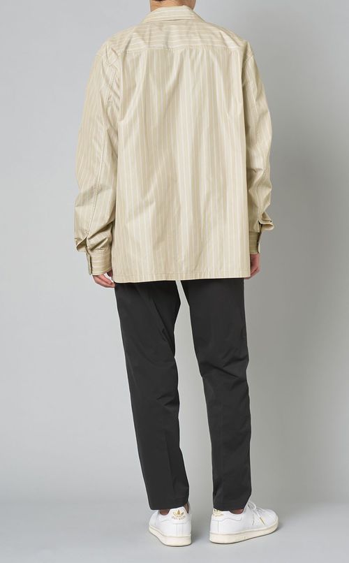 ストライプシャツブルゾン