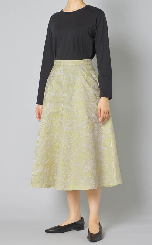 ローズジャガードフレアスカート