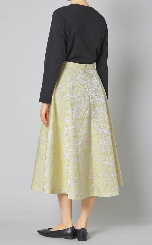 ローズジャガードフレアスカート