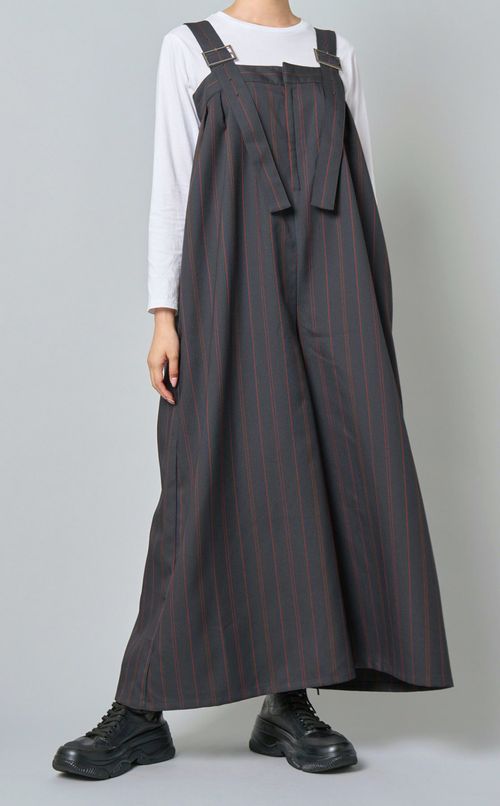 ピンストライプオールインワン