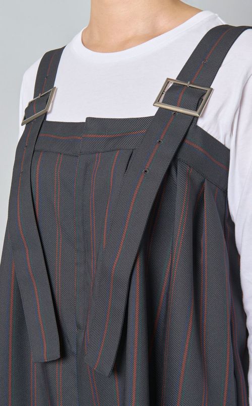 ピンストライプオールインワン