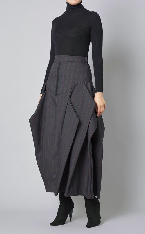 ピンストライプタックスカート