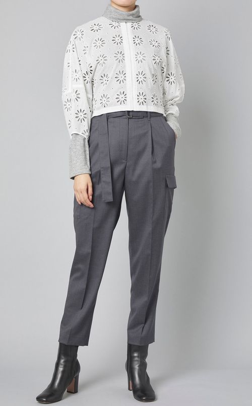 エンブロイダリーレースブルゾン