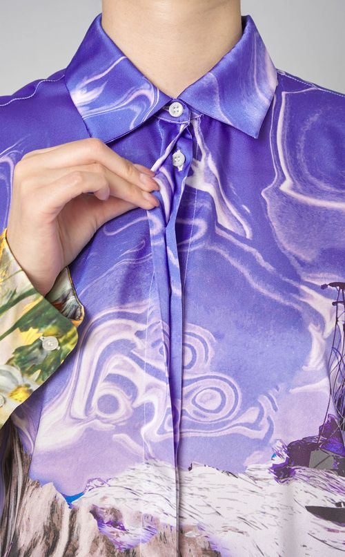 プリントレギュラーカラーシャツ