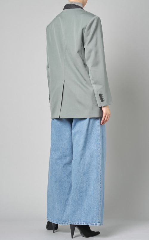 リバーシブルノーカラージャケット