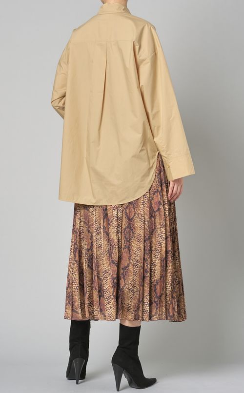 コットンポプリンオーバーサイズシャツ