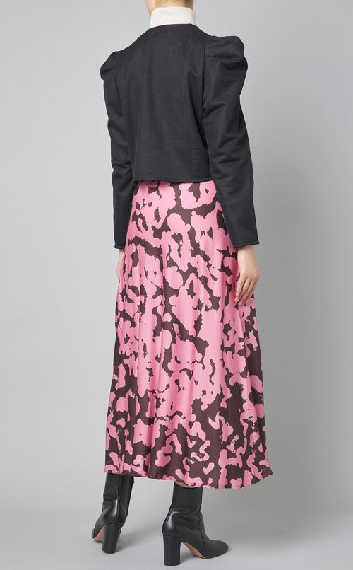 プリントミディ丈フレアスカート