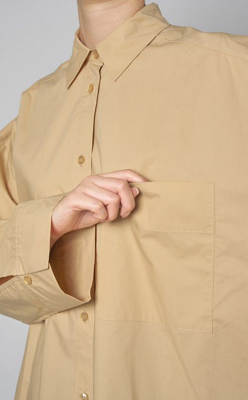 コットンポプリンオーバーサイズシャツ