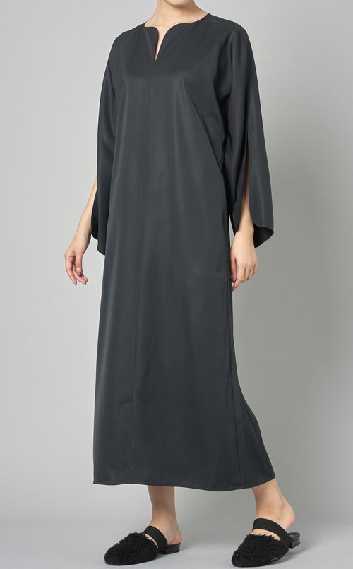 ワイドスリーブロングワンピース