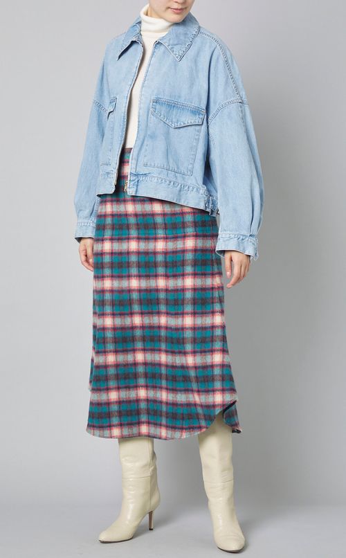 フロントジップデニムジャケット