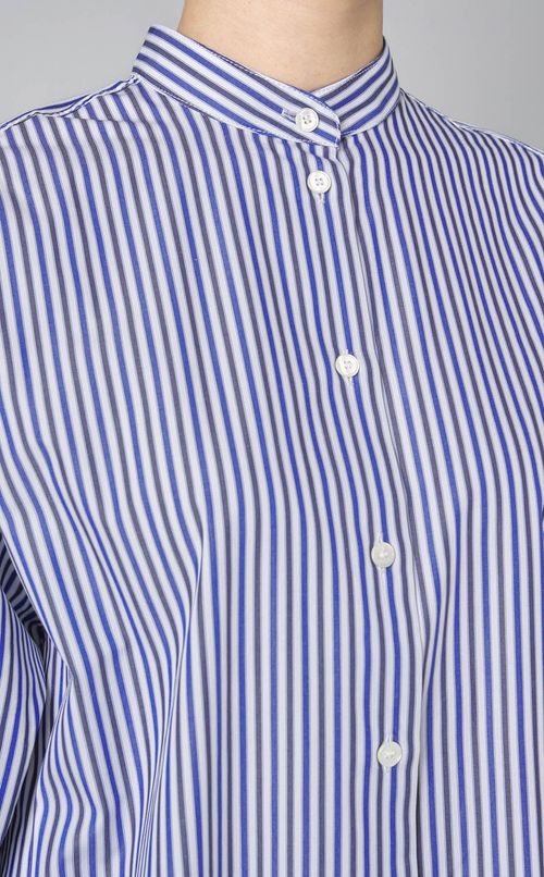 コットンストライプオーバーサイズシャツ