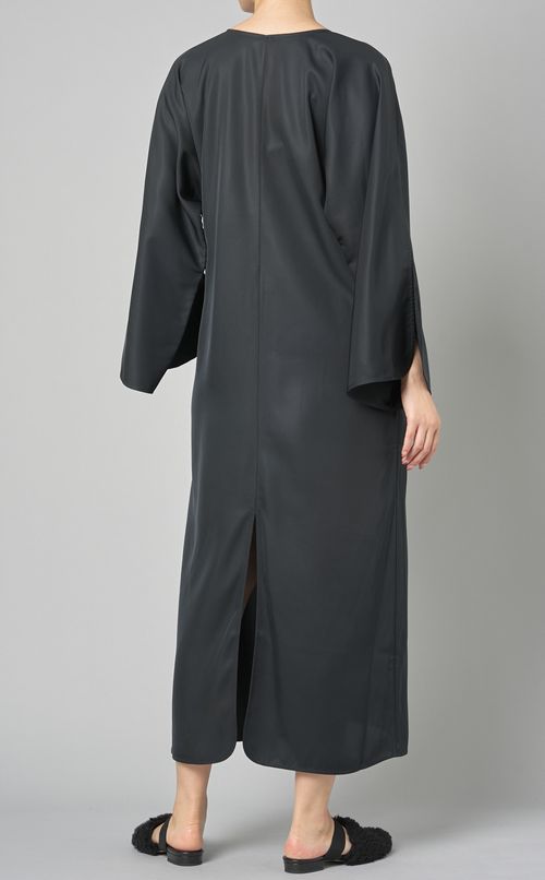 ワイドスリーブロングワンピース