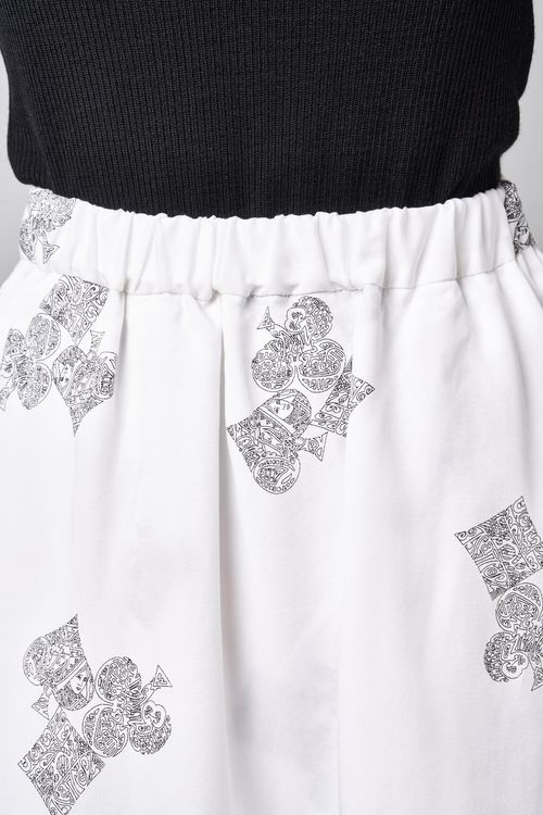 トランプモチーフプリントスカート