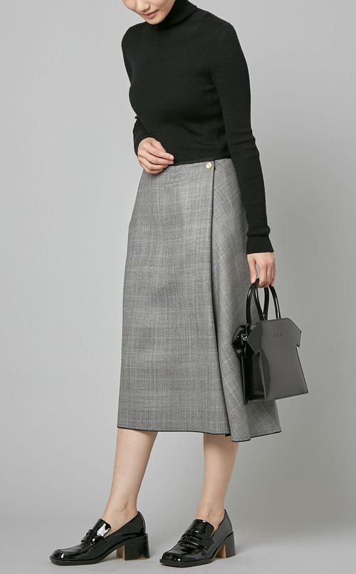 ウールシルクフレアスカート