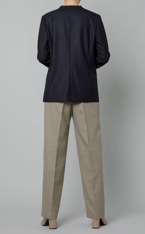 ウール混ノーカラージャケット