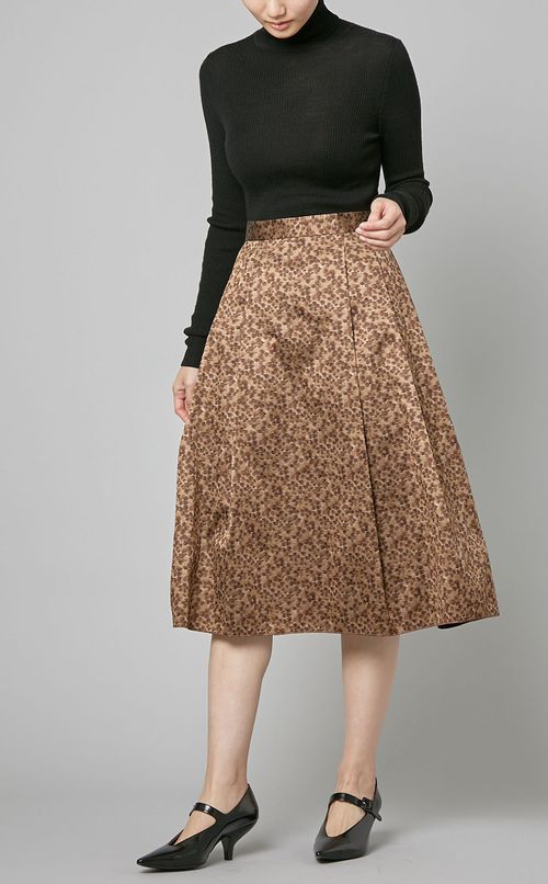 レオパードタフタタックスカート